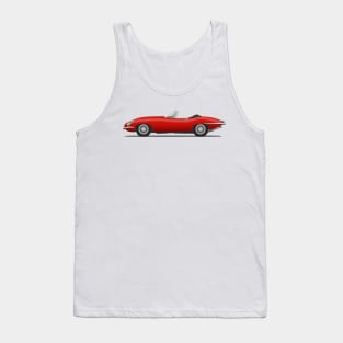 Jaguar E Type Roadster Carmen Red Tank Top